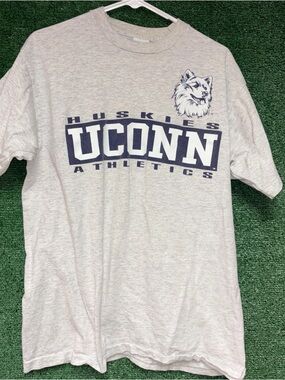 UCONN Huskies Vintage 90s Gray Salem Shirt L NCAA Final Four